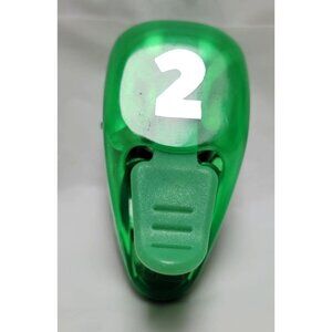 EK Success Number Two Paper Punch Green Plastic Metal For Scrapbooking Crafts